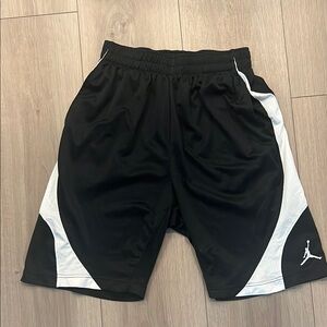 Jordan Men's Black and White Athletic Shorts